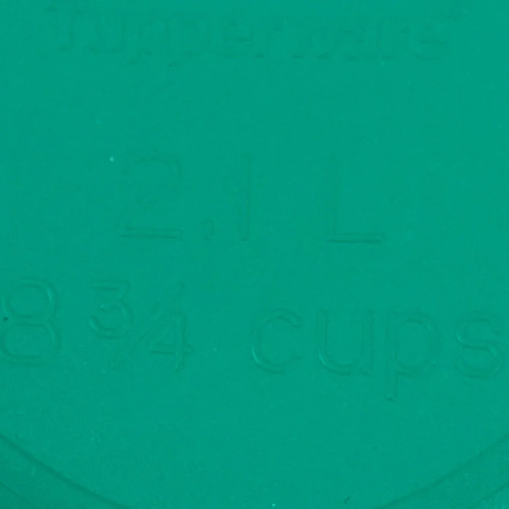 Tupperware 2‎ qt Slimline Impressions Pitcher RockerTop Lid Teal Green Vintage